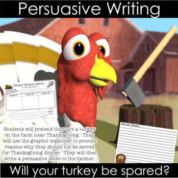 Preview of Dear Mr. Farmer ... a Persuasive Writing Activity for Thanksgiving 