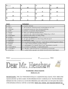 letters to mr henshaw