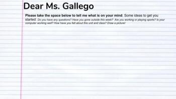 Preview of Dear Ms. Gallego