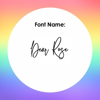 Preview of Dear Rose Font