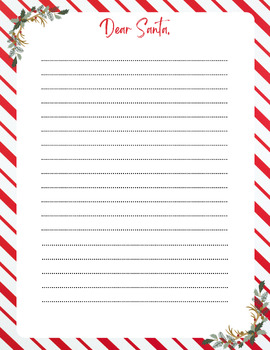 Preview of Dear Santa - A Christmas Letter or Wish List