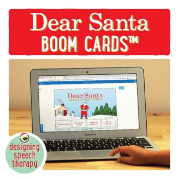 Preview of Dear Santa Book Companion BOOM CARDS™ for Speech Therapy