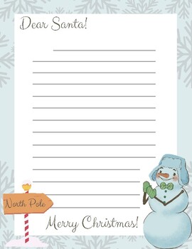 Dear Santa Christmas List Stationary by ParenTeeny | TPT