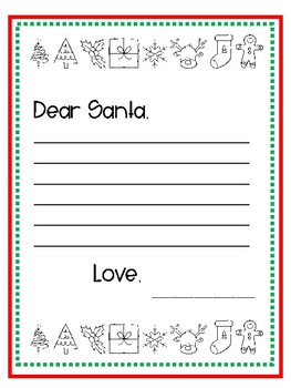 Dear Santa Letter by PrimPen | Teachers Pay Teachers