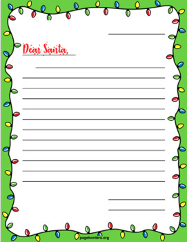 Preview of Dear Santa Letter Template