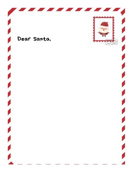 Preview of Dear Santa Letter Writing Border