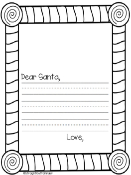 Dear Santa- Letter to Santa by Straight Outta Kinder | TpT
