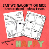 Dear Santa Naughty or Nice List Christmas Activity and Bul