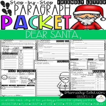 Preview of Dear Santa | Step by Step Paragraph Packet | Letter Writing