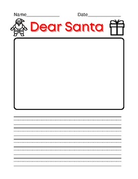 Preview of Dear Santa Writing