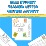 Dear Student Teacher Thank You and Goodbye Writing Activity