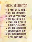 Dear Students Poster