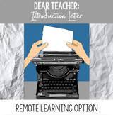 Dear Teacher (Introduction Letter)