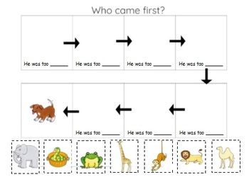 Preview of Dear Zoo - Animal Sequencing - With Writing