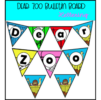 Preview of Dear Zoo Bulletin Board Bunting