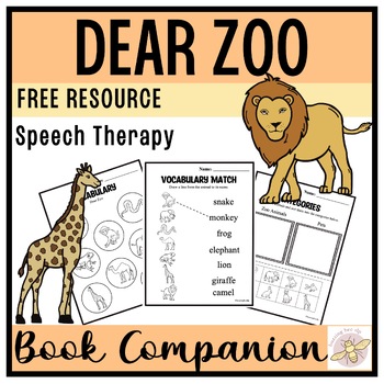 Dear Zoo Story Resources SEN Early years KS1 matching games flashcards 