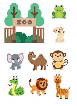Preview of Dear Zoo Story Companion Speech Cards Zoo Preschool Book