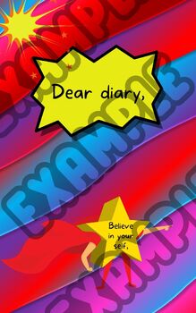 Preview of Dear diary. Journal for kids on the spectrum. Writing book. Positive affirmation