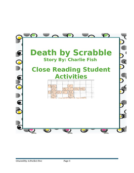 Preview of Death By Scrabble Close Reading Activities