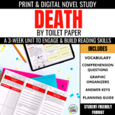 Death By Toilet Paper Novel Study: Comprehension & Vocabul