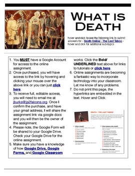 Preview of Google Classroom Death Online Bundle