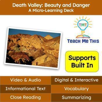 Preview of Death Valley  Informational Text Reading Passage and Activities