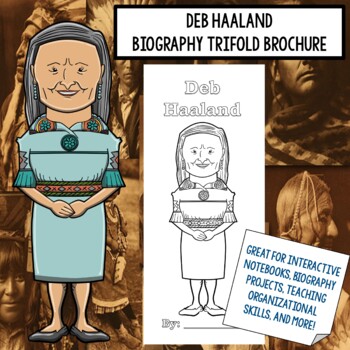 Preview of Deb Haaland Biography Trifold Graphic Organizer