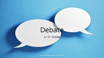 Preview of Debate 1st-2nd Grade