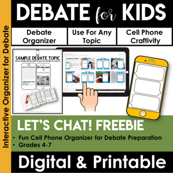 Preview of Debate Graphic Organizer | Cell Phone Craftivity