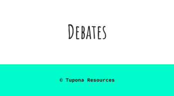 Preview of Debate: Introduction to Debates Slides, Rubrics, Handouts, and Templates