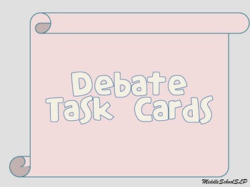 Preview of Debate Task Cards