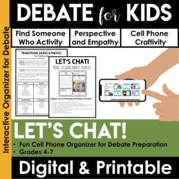 Preview of Debate Graphic Organizer | Debate Topics | Persuasive Writing