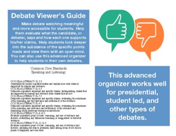 Preview of Debate Viewing and Assessment Guide