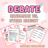 Debate Worksheet & Lesson: Handmade Gifts vs. Store Bought