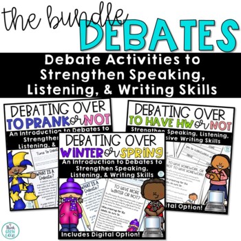 Preview of Debate Writing Activities Topics Templates Rubric Graphic Organizer Worksheets