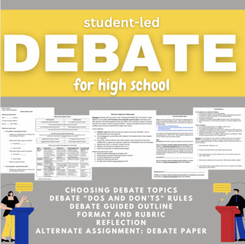 Preview of Debate for high school: Secondary whole-class student-led debate