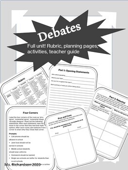 Preview of Debating- Complete Unit
