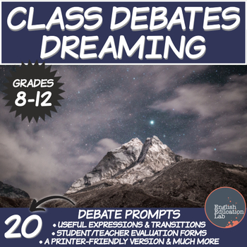 Preview of Debating Topics for Middle/High School: Dreaming