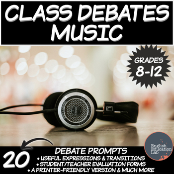Preview of Debating Topics for Middle/High School: Music