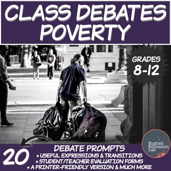Preview of Debating Topics for Middle/High School: Poverty