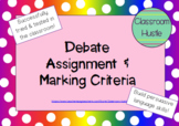Debating for Beginners! **FREEBIE** Assignment & Marking pack