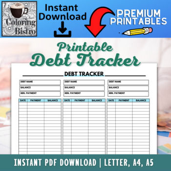 Preview of Debt Tracker - Snowball Debt Tracker Printable - Debt Payment Log- Debt Progress