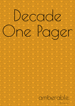 Preview of Decade One Pager