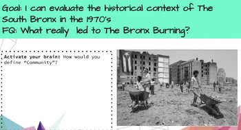 Preview of Decade of Fire Documentary Questions, Collaborative Writing Prompt & Slide Deck