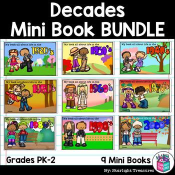 Preview of Decades Bundle for Early Readers: 1920s-2000s