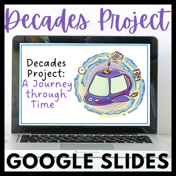 Preview of Decades Project: A Journey Through Time- Google Slides!
