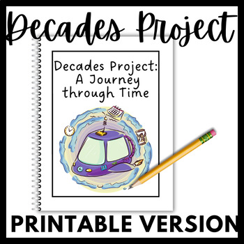 Preview of Decades Project: A Journey Through Time-Group Research and Writing Project!