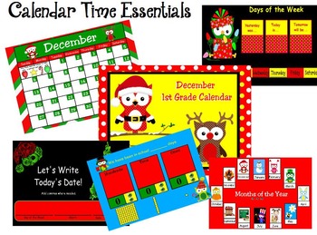 Preview of December 1st Grade Calendar for ActivBoard