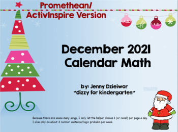Preview of December 2021 Calendar for the Promethean Board (ActivBoard)