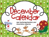 December Kindergarten ActivInspire Calendar